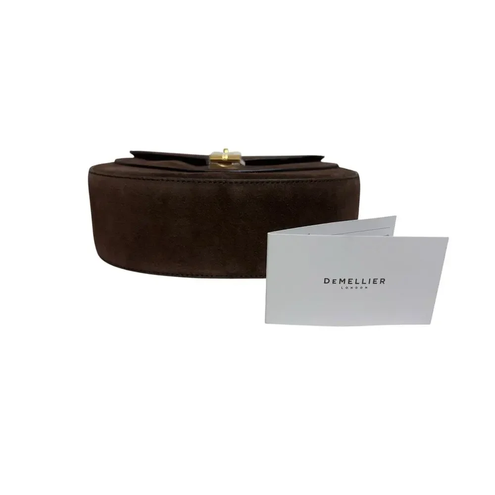 Demellier London NWT Siena Saddle Suede Mocha Bag